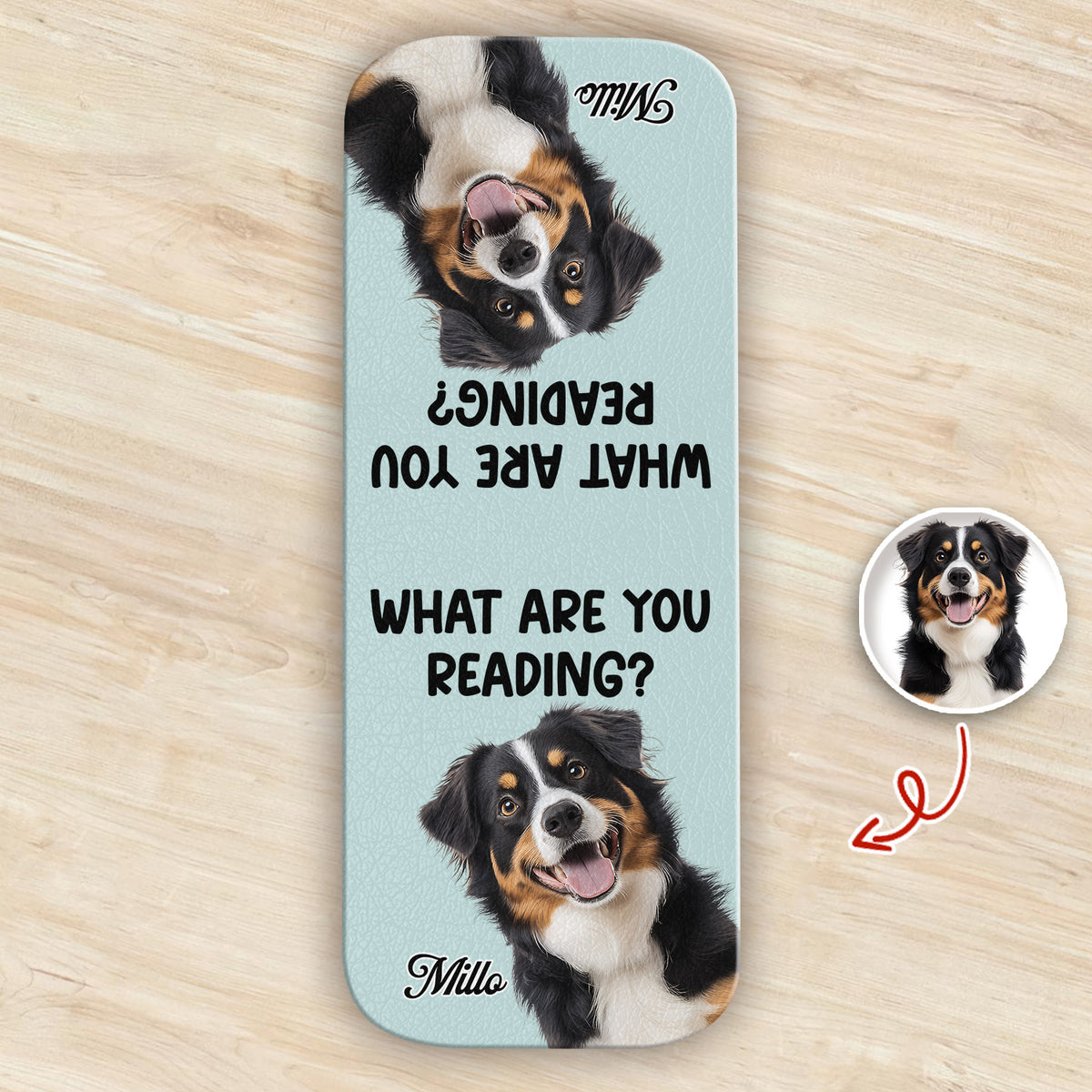 What Are You Reading - Custom Dog Photo Leather Magnetic Bookmark For Book Lovers, Dog Lovers CH07 899528