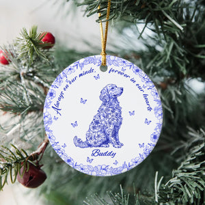 Custom Dog Breeds Not A Day Goes By Memorial Dog Toile De Jouy Style Ceramic Ornament HA75 897124
