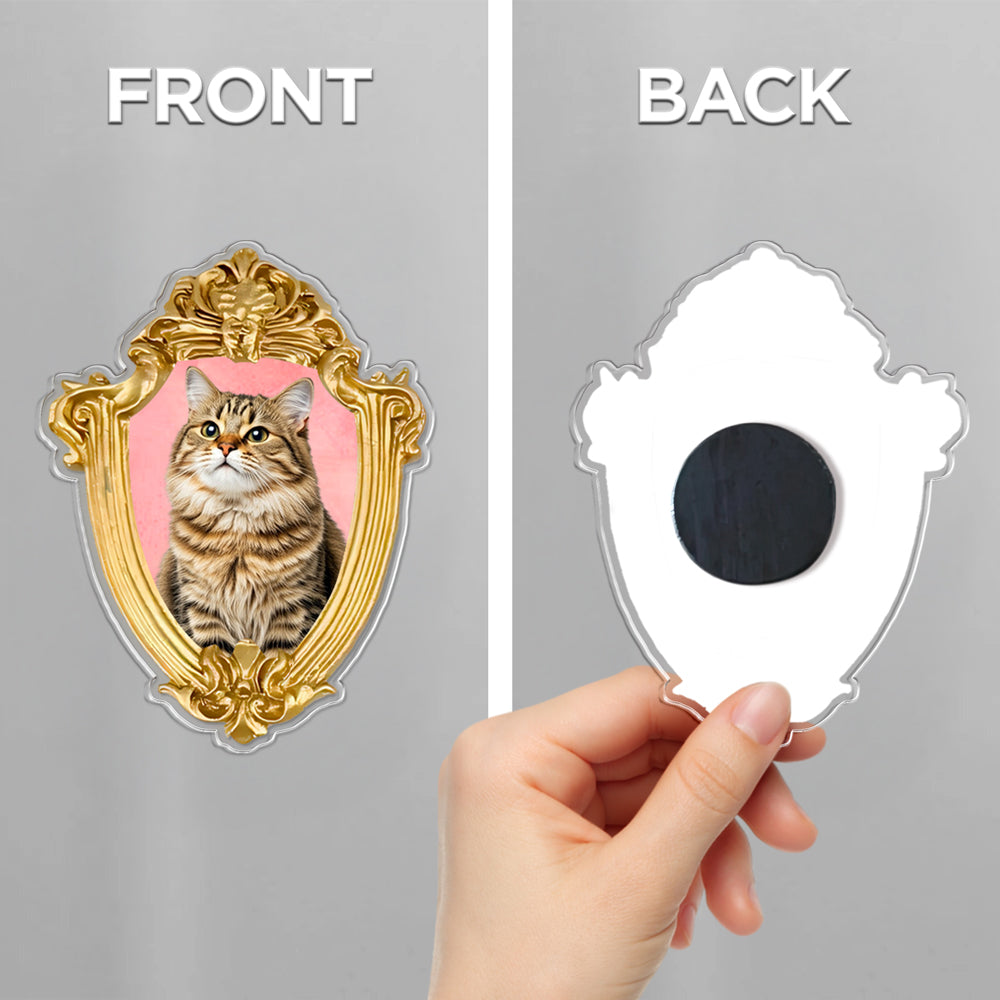 Custom Photo Pet Portrait Acrylic Fridge Magnet CH07 910382