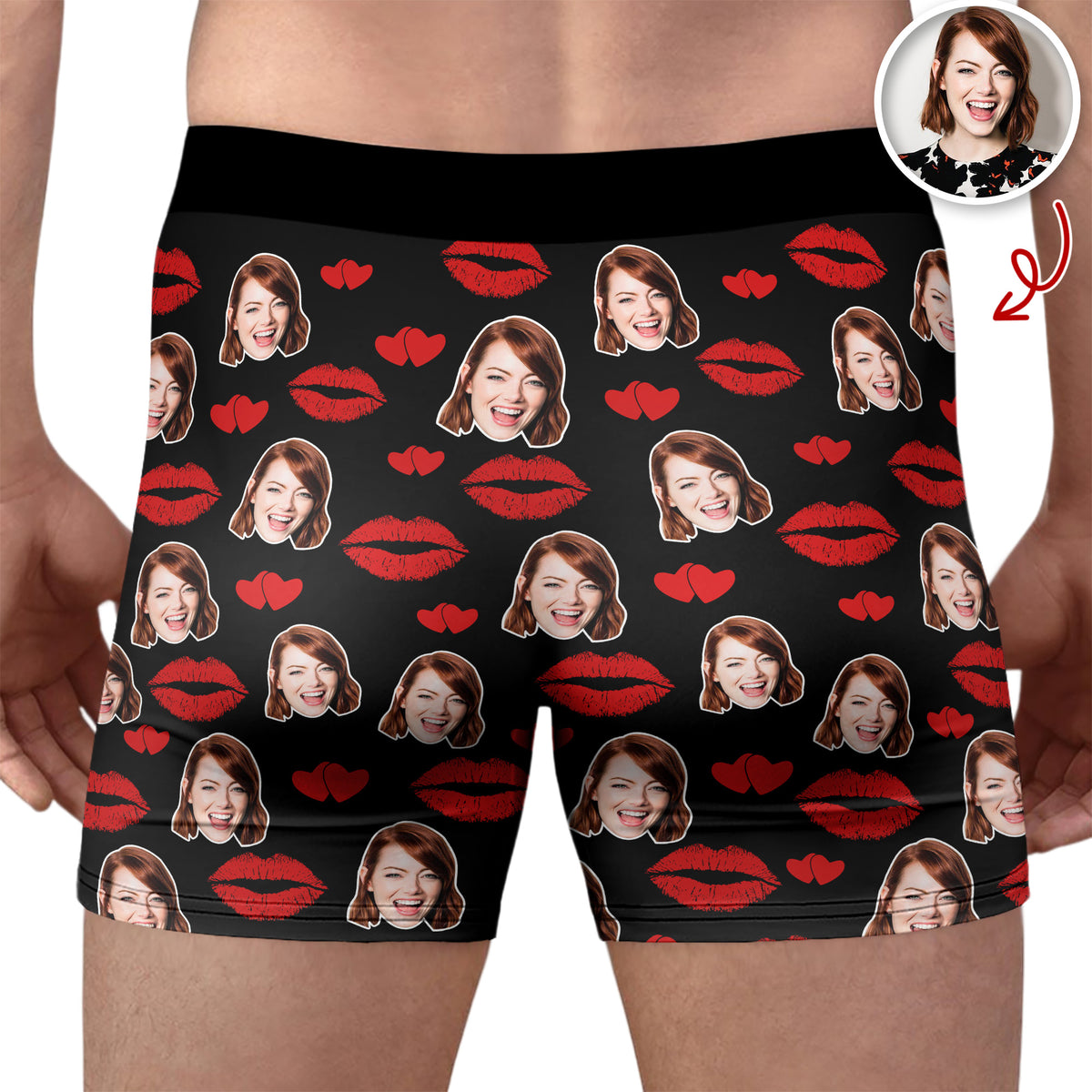 Custom Funny Photo So Big! Personalized Men's Boxer Valentine Gift,  Anniversary Gift HA75 898932