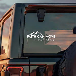 Faith Can Move Mountains God Gift Car Window Decal Sticker LM32 897459