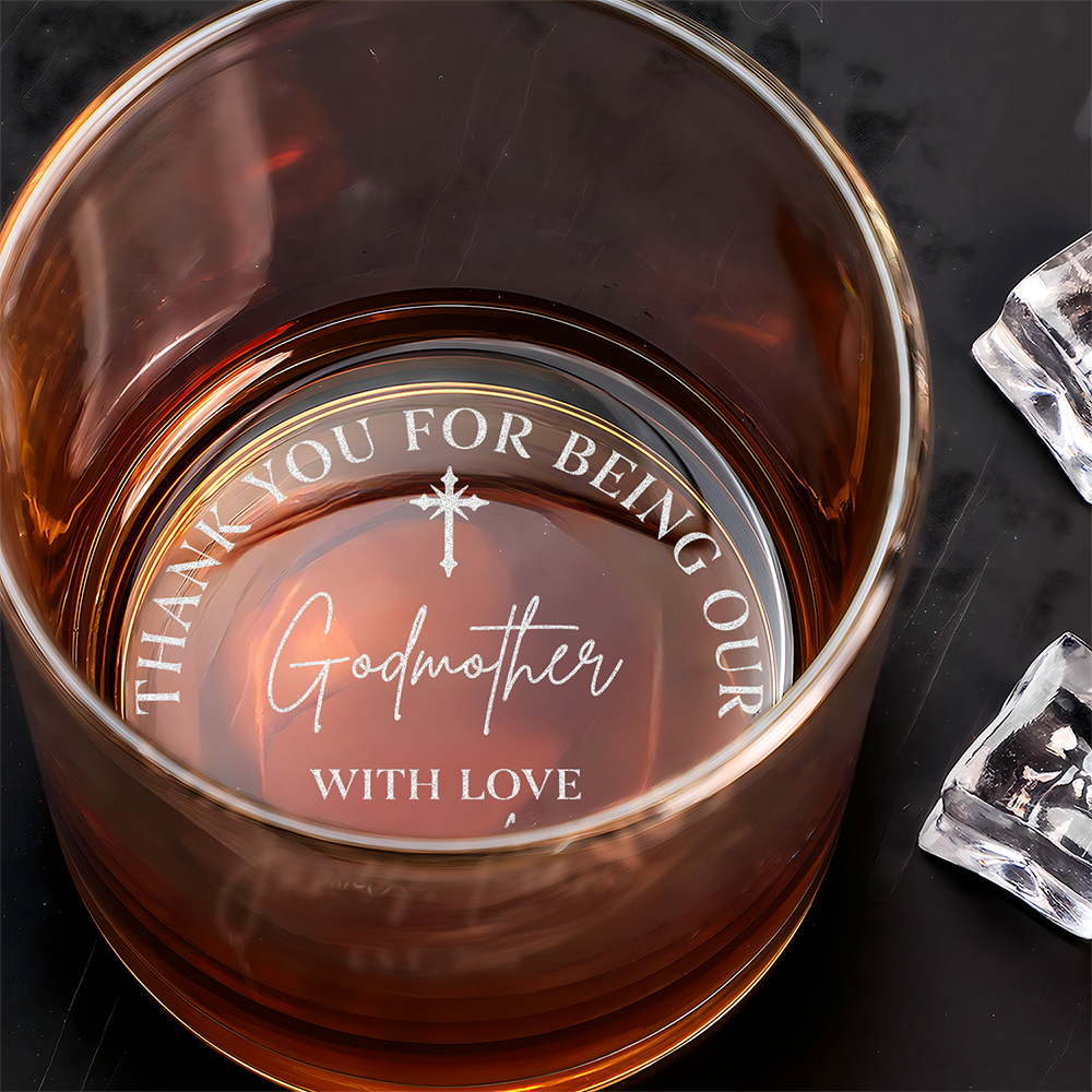 Personalized Thank You For Being My GodFather Engraved Whiskey Glass LM32 899615
