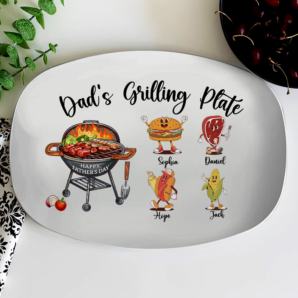 Daddy's Grilling Plate Platter Personalized Father's Day Gifts Grill Gifts CH07 895932