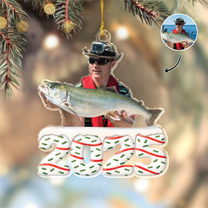 Custom Photo Acrylic Ornament Personalized Christmas Gifts For Fishing Lovers HA75 897866