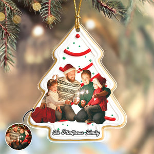 Custom Photo Christmas Tree Cake Family Acrylic Ornament Gift For Mom, Dad, Brother, Sister, Kids HO82 900072
