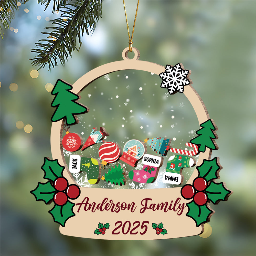 Personalized Stocking Family & Pet Shaker Ornament Christmas Gift For Family CH07 896932