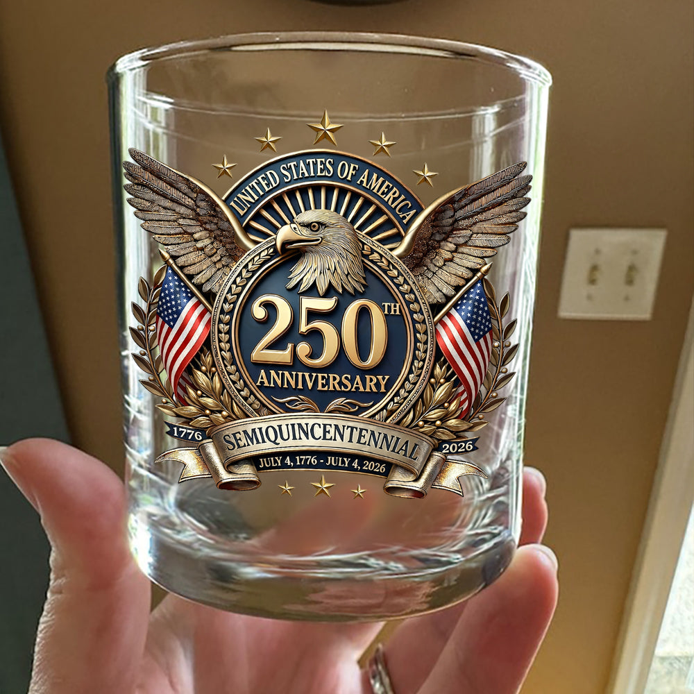 United States Of America 250th Anniversary Semiquincentennial Whiskey Glass CH07 910324