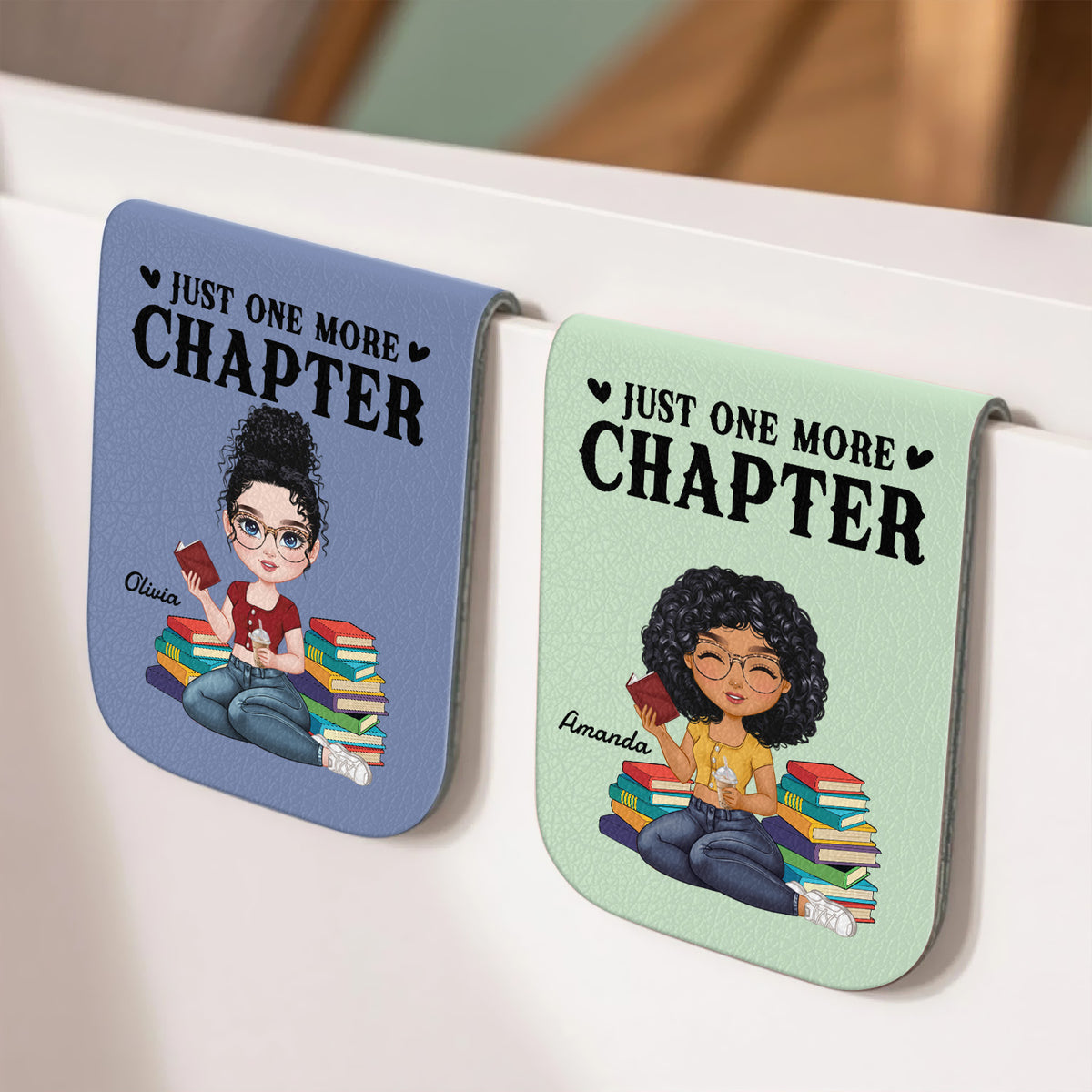 Just One More Chapter Personalized Leather Magnetic Bookmark Gifts For Book Lovers CH07 899522