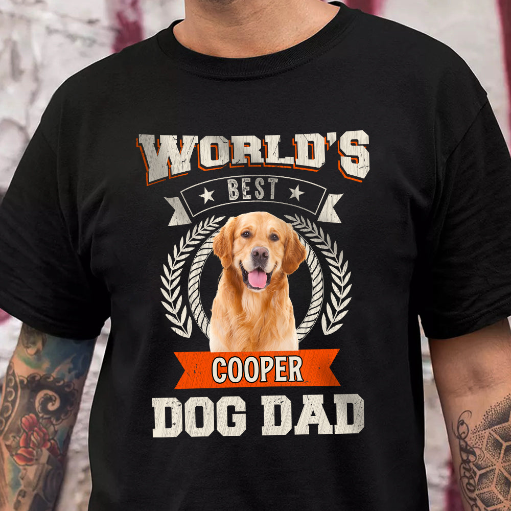 Custom Photo World's Best Dog Dad Dark Shirt CH07 896026