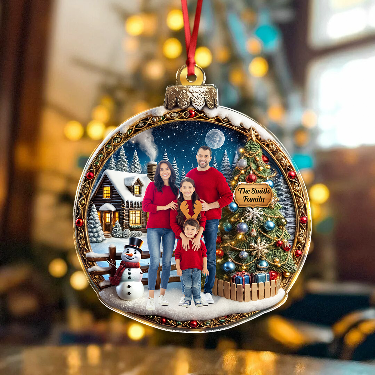 Custom Photo Celebrate The Season With Loved Ones Acrylic Ornament HO82 894596