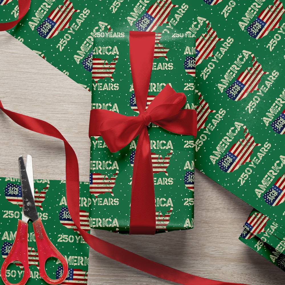 250 Years America Anniversary 250th Independence Day Wrapping Paper HO82 900698