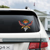 Custom Name USA Bald Eagle with Flag Sign Independence Day Car Window Decal Sticker LM32 897897