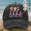Custom Photo Dog Cat With US 250 Washed Denim Baseball Cap HO82 901260