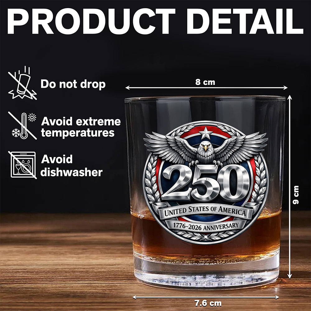 United States Of America 1776-2026 Anniversary Whiskey Glass CH07 910392