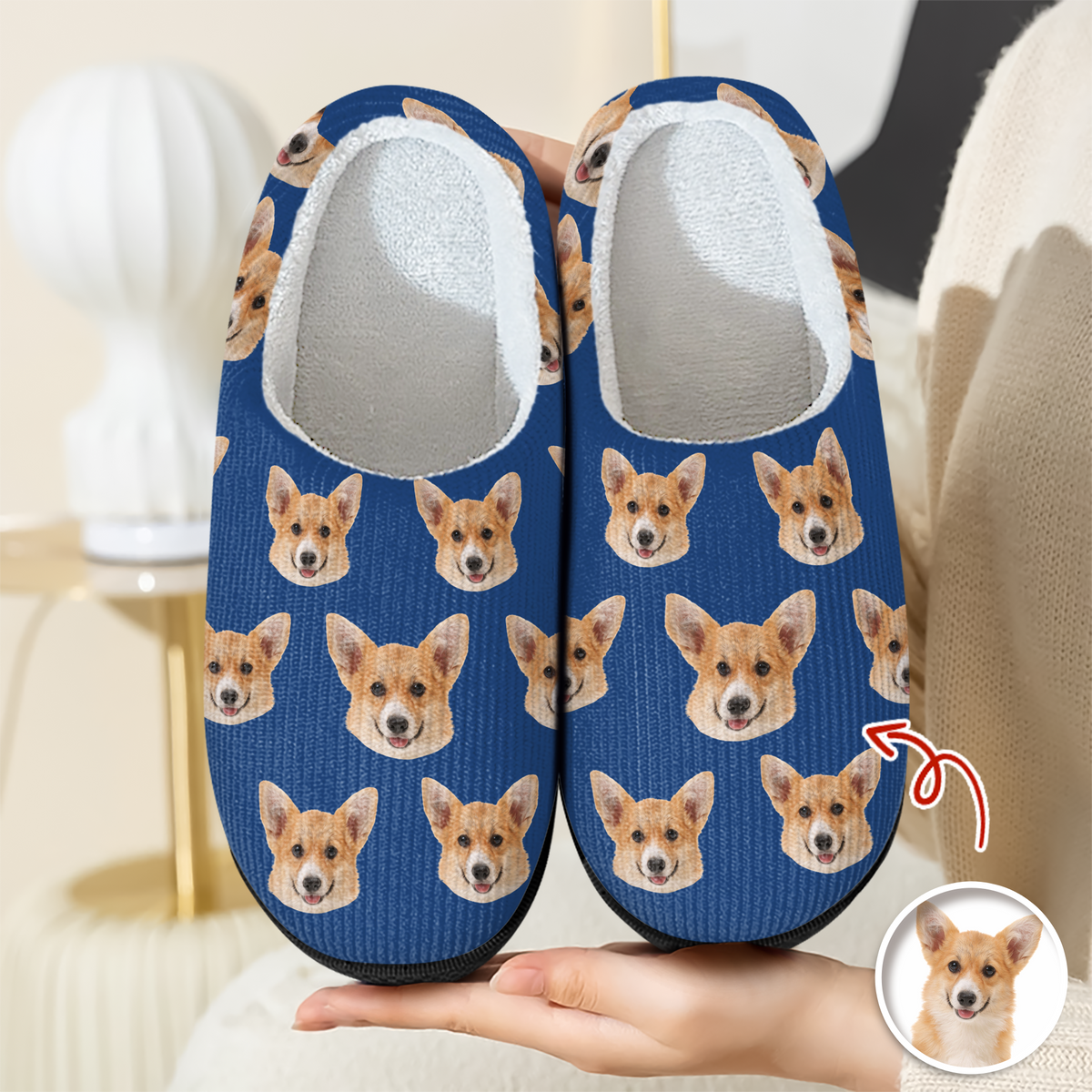 Custom Funny Face Dog Cat Pet Slippers Gift For Pet Owner HA75 892998