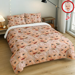 Custom Funny Photo Portrait Bedding Set Birthday, Christmas Gift For Family CH07 899650