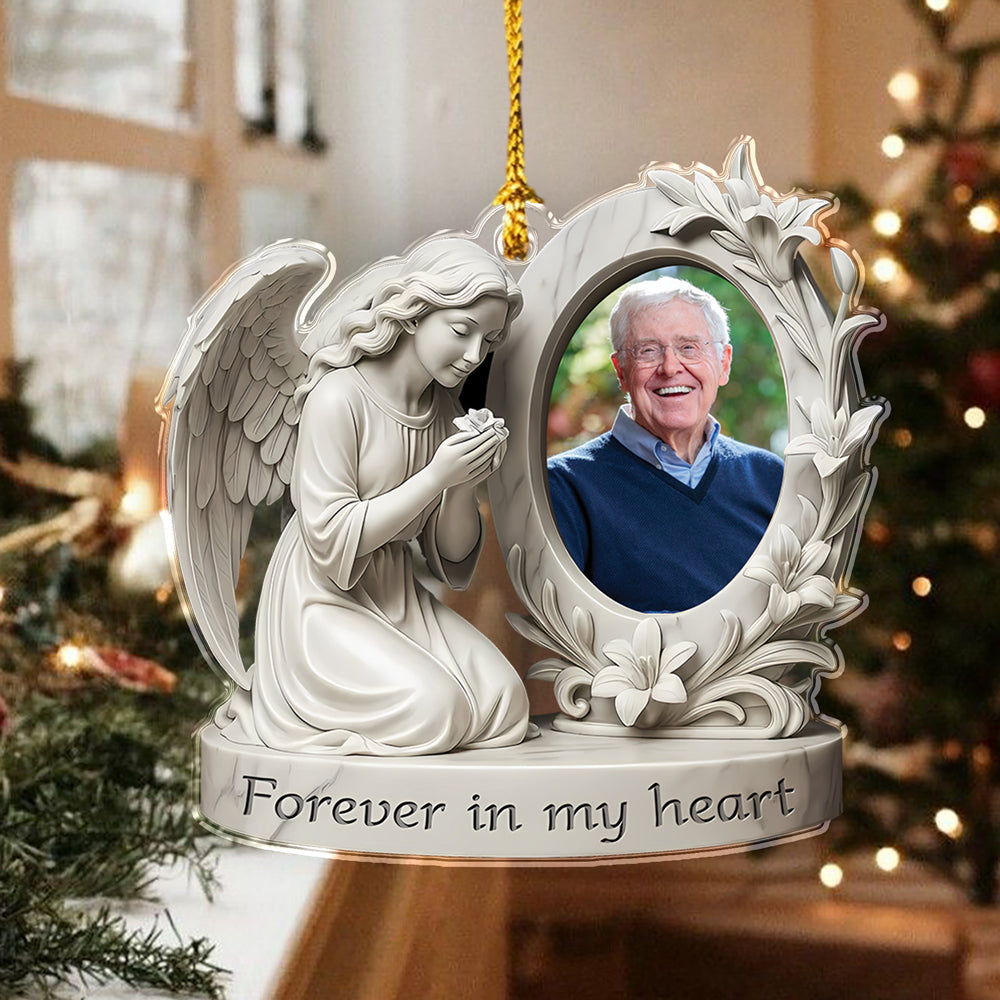 Custom Photo Forever In My Heart Memorial Acrylic Ornament HA75 897870