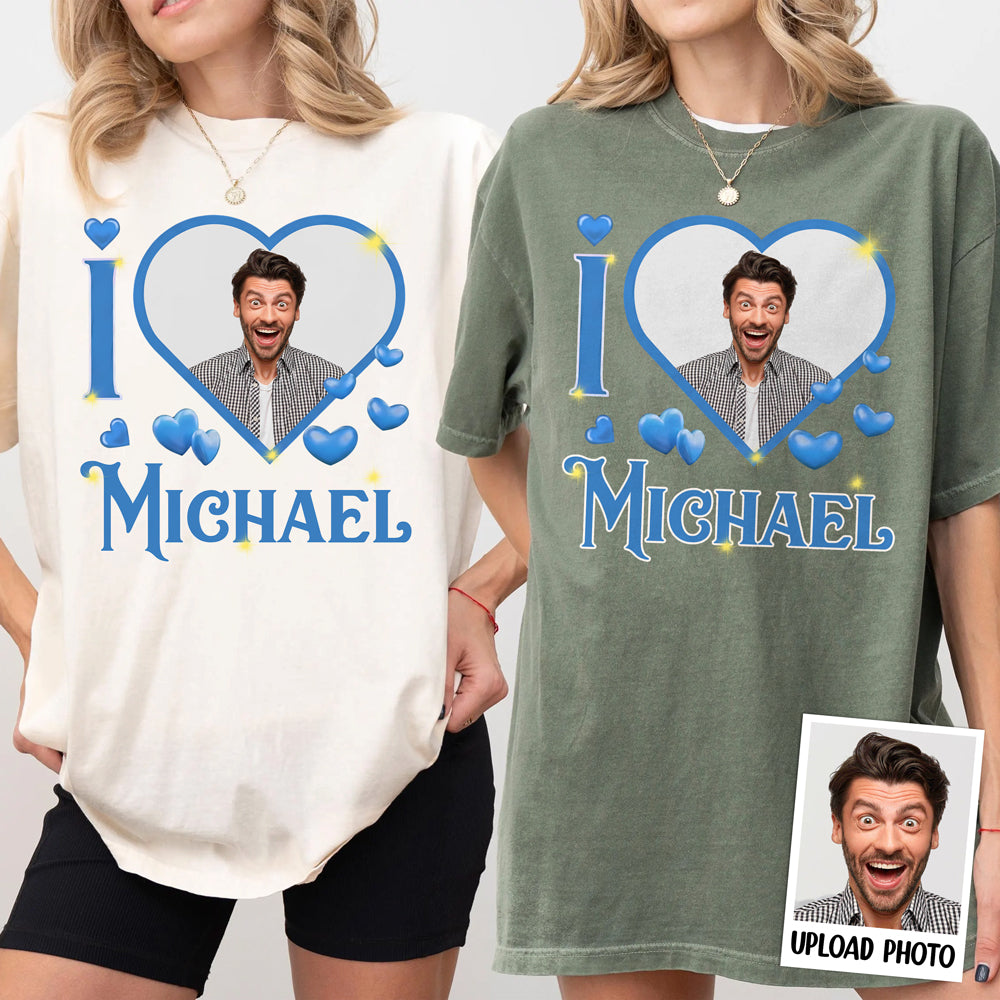 Custom Photo I Heart Comfort Shirt Gift For Couple LM32 897471