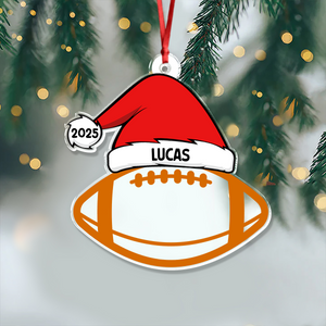 Personalised Baseball Volleyball Sports with Santa Hat Christmas Ornament LM32 893987
