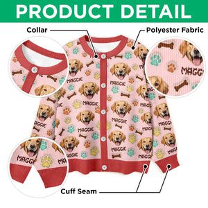Custom Pet Photo 3D Inflated Effect Printed Ugly Cardigan Gift For Pet Owners, Pet Lovers LM32 897253