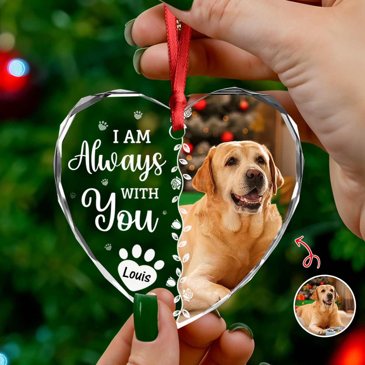 Custom Photo Favorite Hello And Hardest Goodbye Memorial Heart Shape Glass Ornament HA75 892810