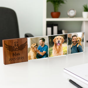 Custom Photo Dog Memorial Wooden & Acrylic Photo Block Set Gift For Dog Loss CH07 896232