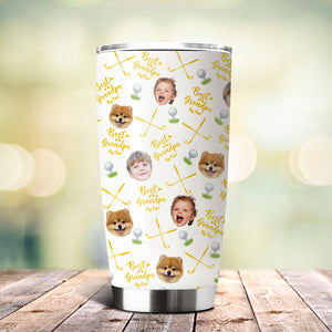 Custom Photo Best Dad By Par For Sport Players Fat Tumbler TH10 894133