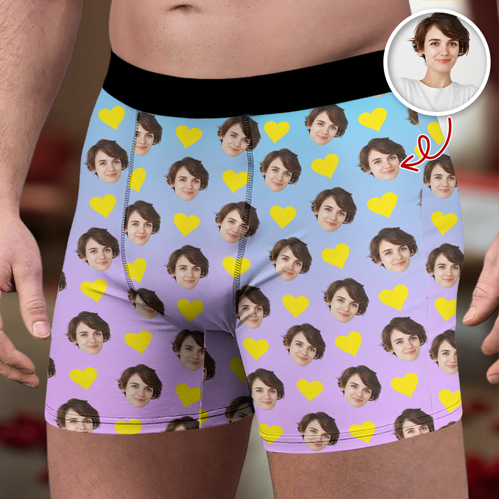 Custom Funny Photo Man's Boxer For Boyfriend TH10 898013