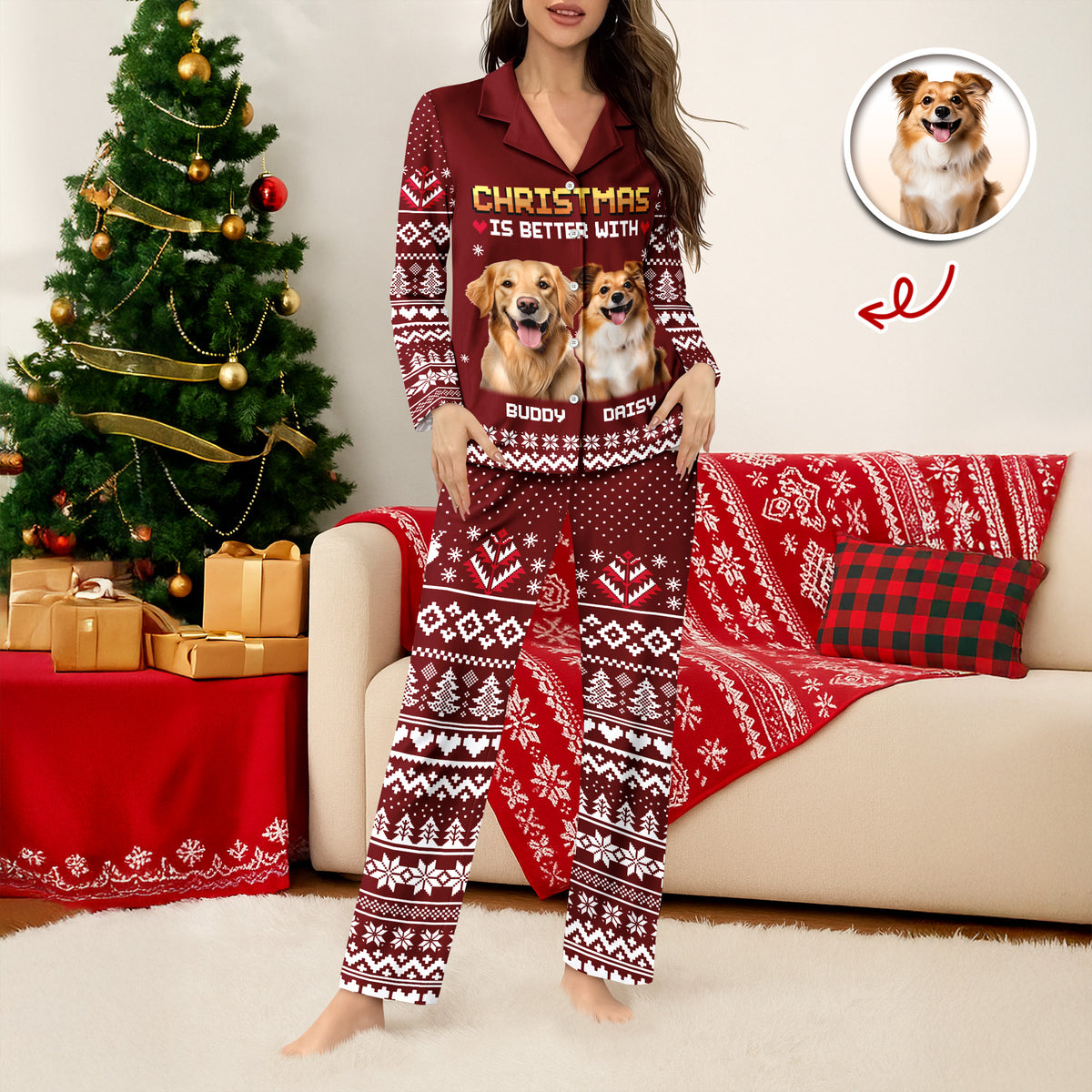 Custom Photo Christmas Is Better Pajamas For Dog Cat Lovers TH10 896107