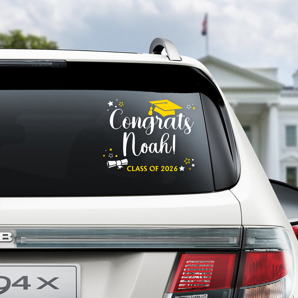 Personalized Congrats Class of 2026 Graduation Car Window Decal Sticker HA75 898820