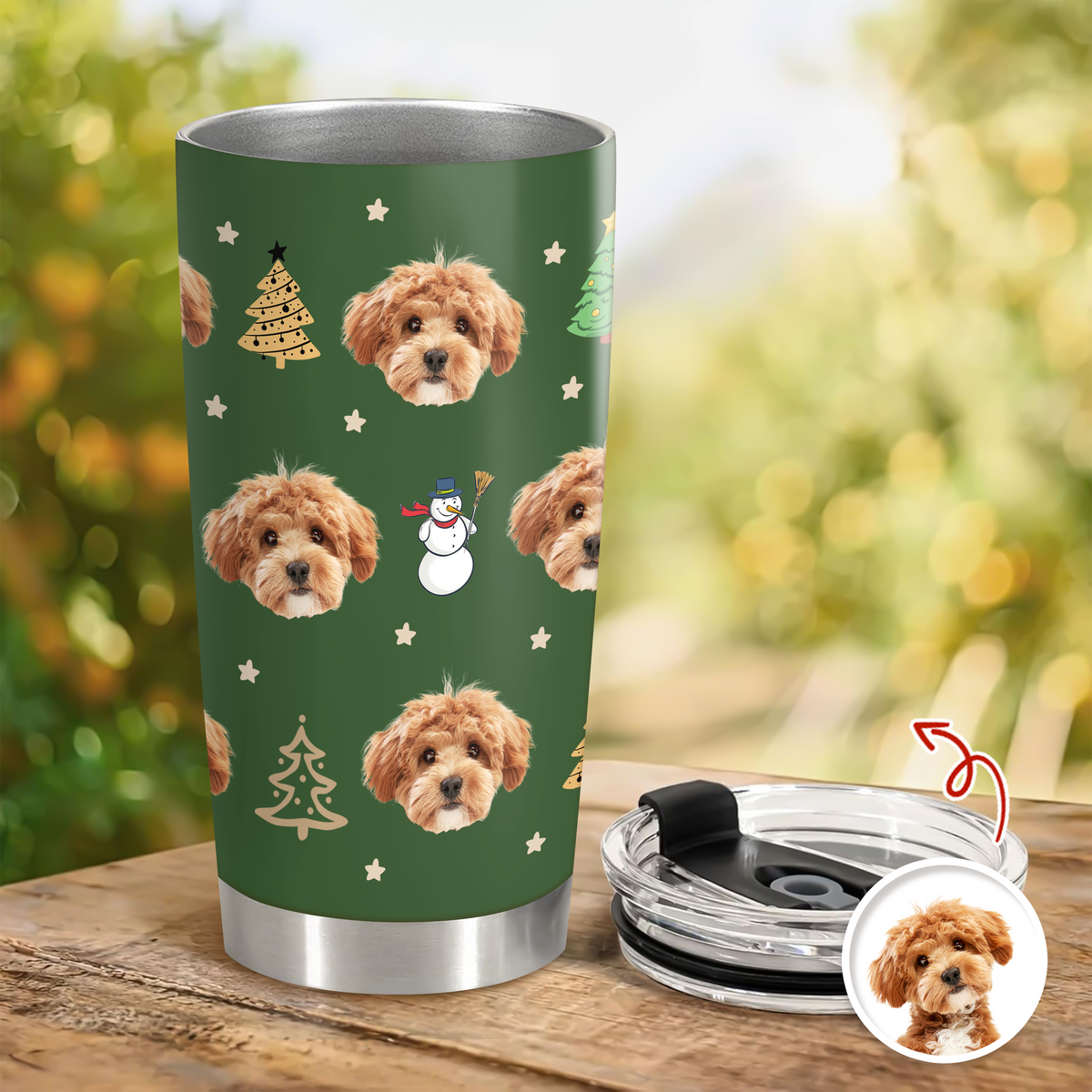 Custom Photo Christmas - Personalized Fat Tumbler Gift for Dog Cat Lovers TH10 894425