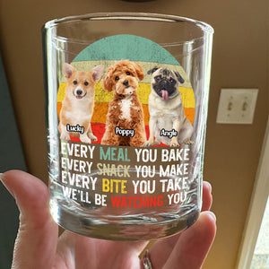Custom Photo Every Snack You Make Funny Whiskey Glass For Dog Lovers HO82 894232