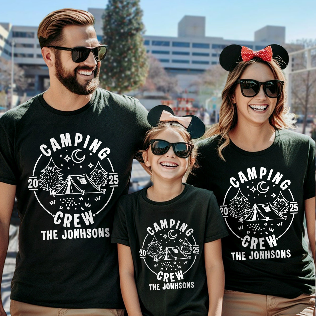 Custom Family Camping Crew Shirts 2025 - Matching Family Dark Shirts LM32 895975