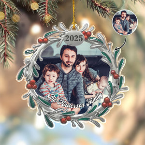 Custom Family Photo 2025 Christmas Wreath Acrylic Ornament LM32 897389