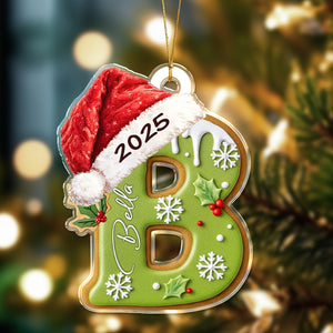 Personalized Gingerbread Letter Acrylic Ornament Gift For Mom, Dad, Brother, Sister, Kids HO82 900706