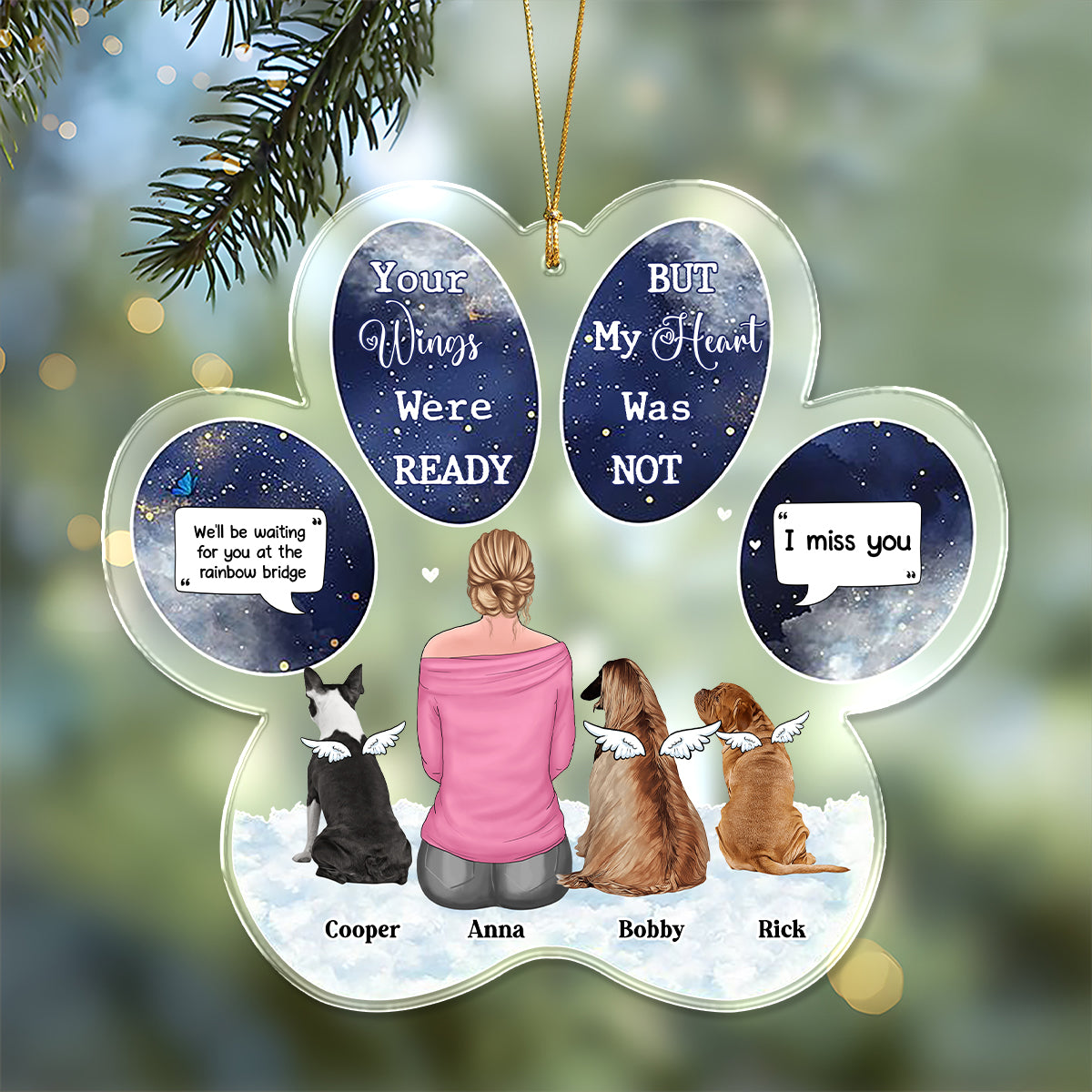 You Were My Favorite Hello And Hardest Goodbye - Personalized Custom Shaped Acrylic Ornament LM32 895915