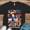 America Nurse 250 Years Of Freedom Dark Shirt TH10 898717