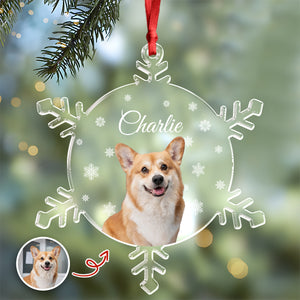 Custom Photo Dog Glass Ornament Christmas Gift For Dog Lovers CH07 899088