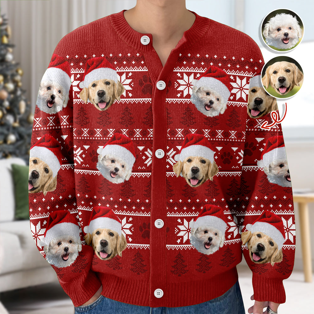 Custom Dog Cat Face Photo Ugly Cardigan For Dog/Cat Lover TH10 896585