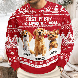 Just A Girl Who Loves Her Dog Christmas Ugly Sweater TH10 896289