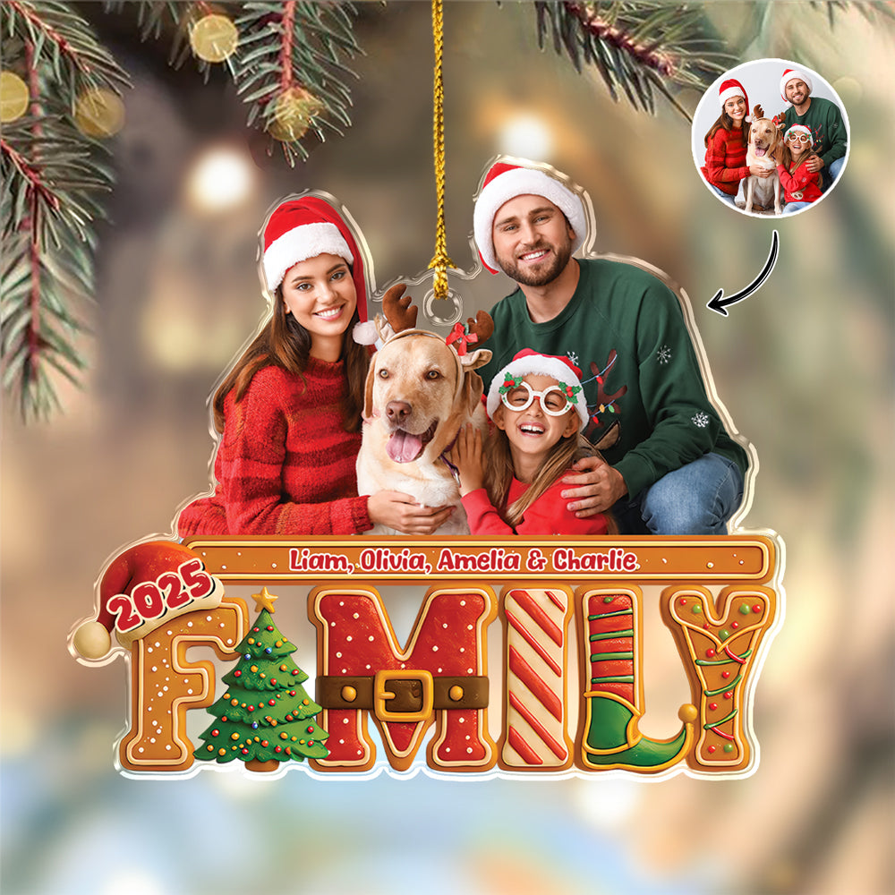 Custom Family Photo Our Christmas Tree Cake Personalized Acrylic Ornament CH07 899708