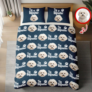 Custom Puppy Photo The Dog Father with Pawprints - Quilt Bedding Set LM32 897275