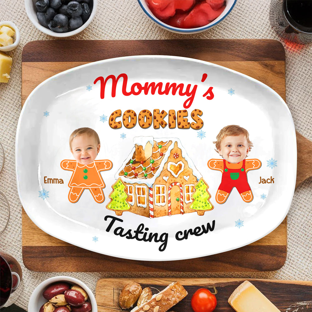 Custom Photo Cookie Tasting Crew Family Platter Christmas Gift For Mom And Grandma CH07 896226