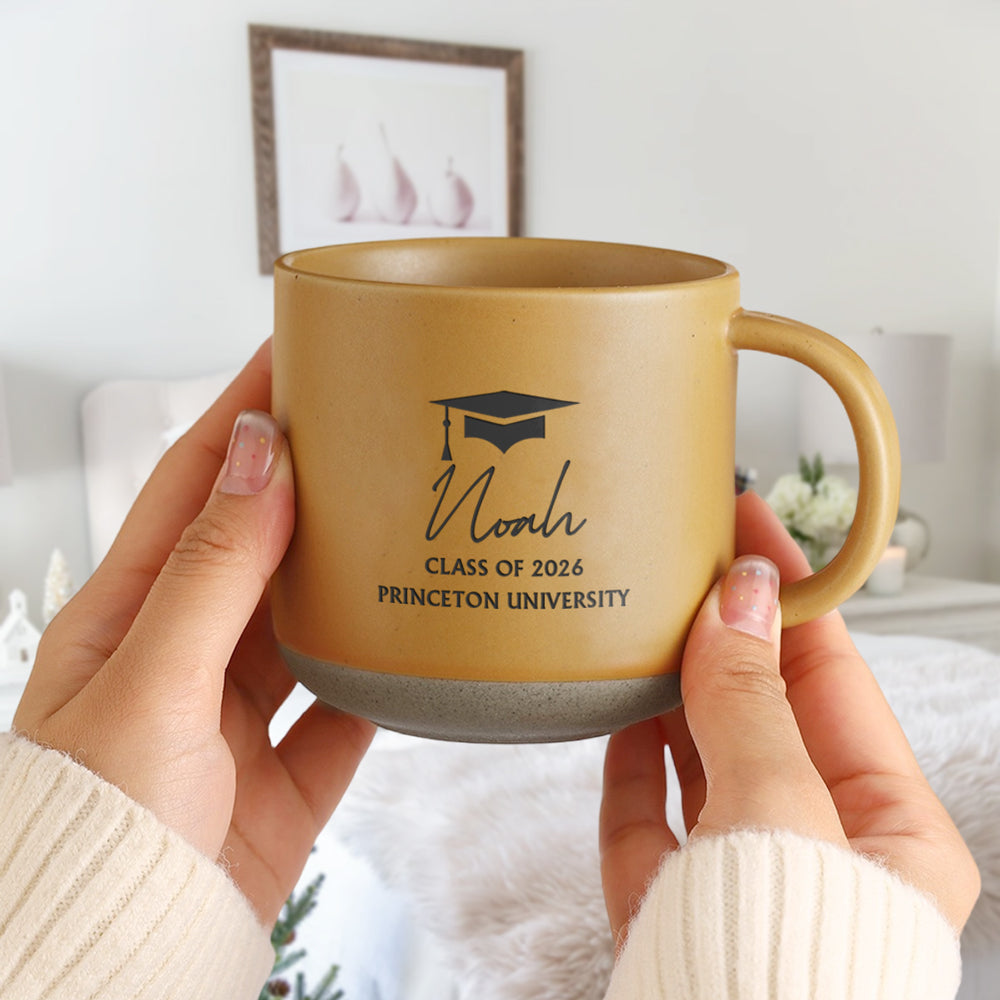 Custom Name Class Of 2026 Graduation Engraved Pottery Mug TH10 169165