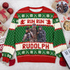 Custom Photo Merry Huntmas - Personalized Ugly Sweater Hunting Christmas Gifts For Dad, Grandpa, Husband TH10 896019