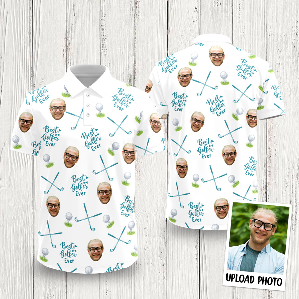 Custom Photo Best Golfer Ever Polo Shirt For Golf Lover TH10 898175