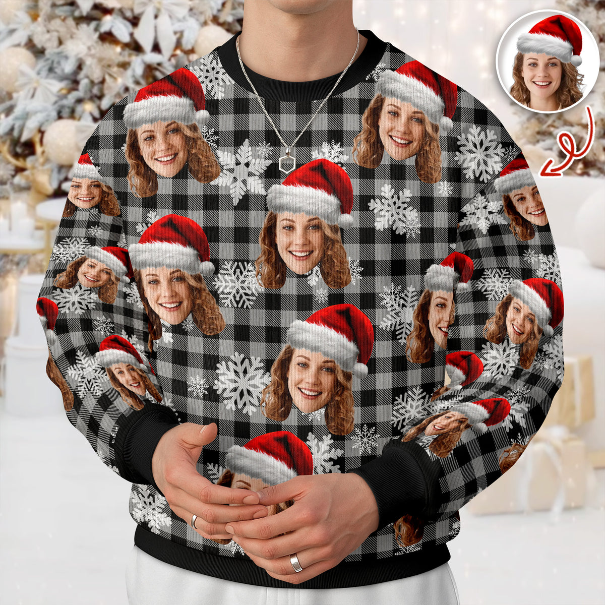 Custom Funny Family Face Ugly Sweater Christmas Gift HA75 897078