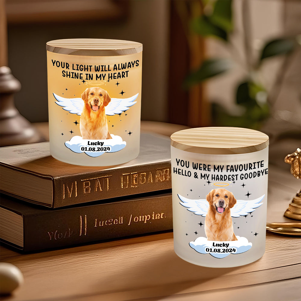 Custom Photo Forever In My Heart Memorial Glass Jar With LED Candle LM32 893503