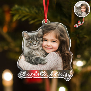 Custom Cute Cat Photo Memories 2025 Christmas Acrylic Ornament LM32 895989