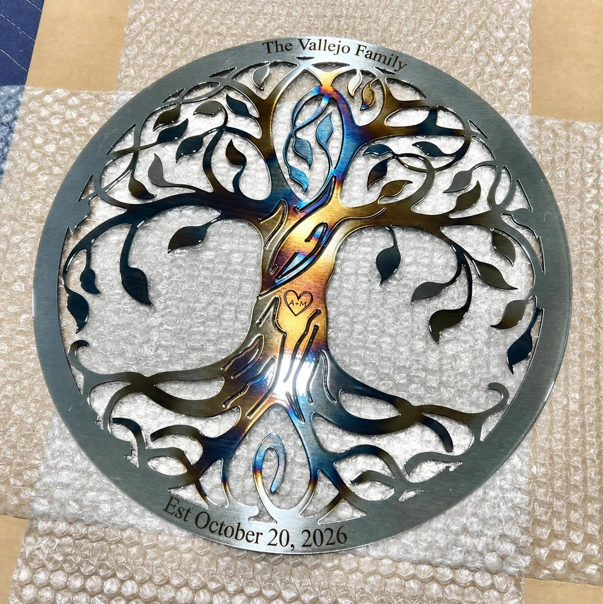 Personalized Initials Tree of Life Metal Sign Gift For Wedding, Couple Anniversary, For Husband, Wife HO82 903420
